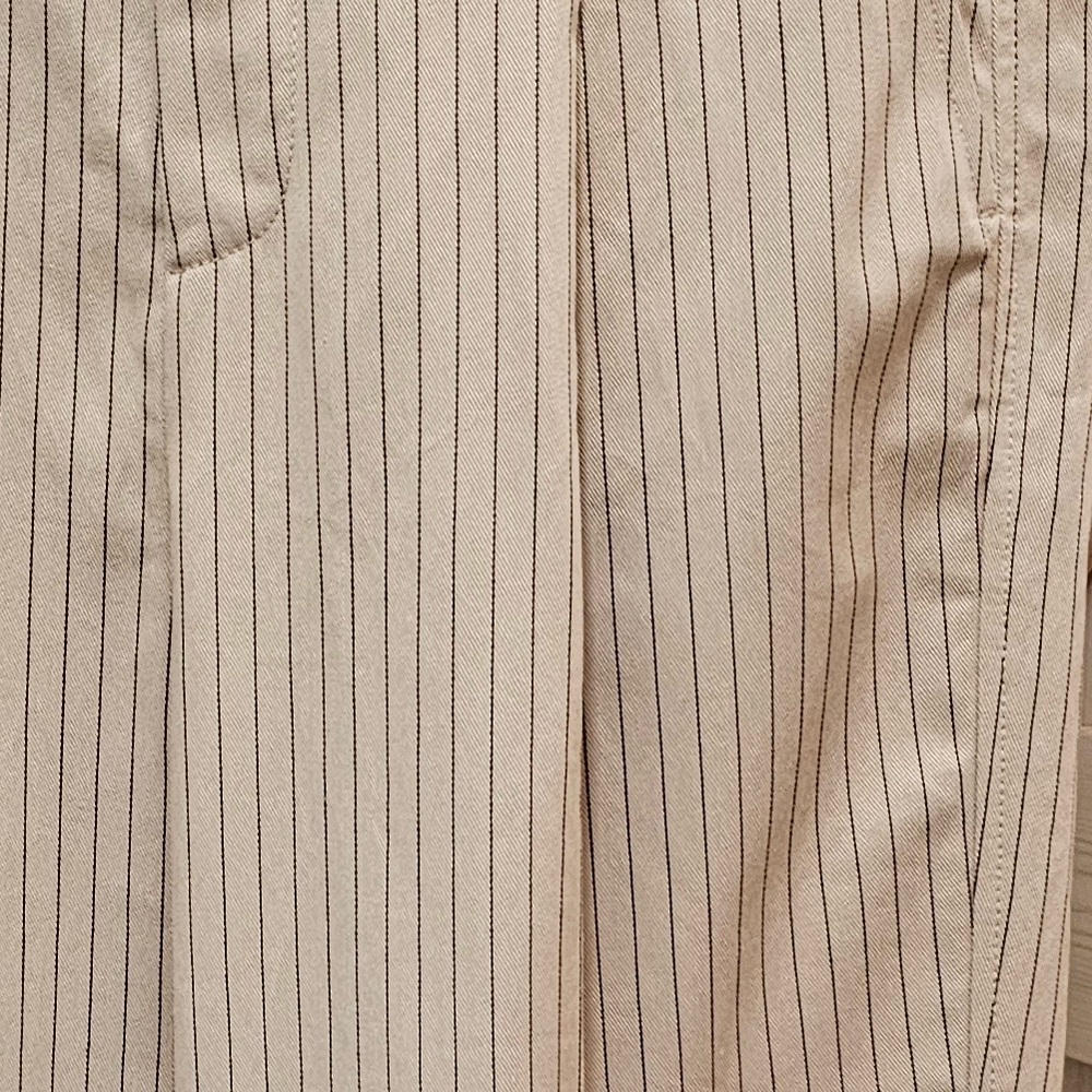 EVERLANE Size 6‎ Women’s Beige Pinstripe Pleated Pants - Picture 6 of 6